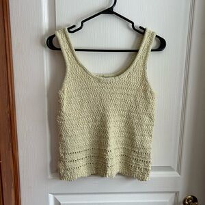 Cream Knit Women's Tank Top